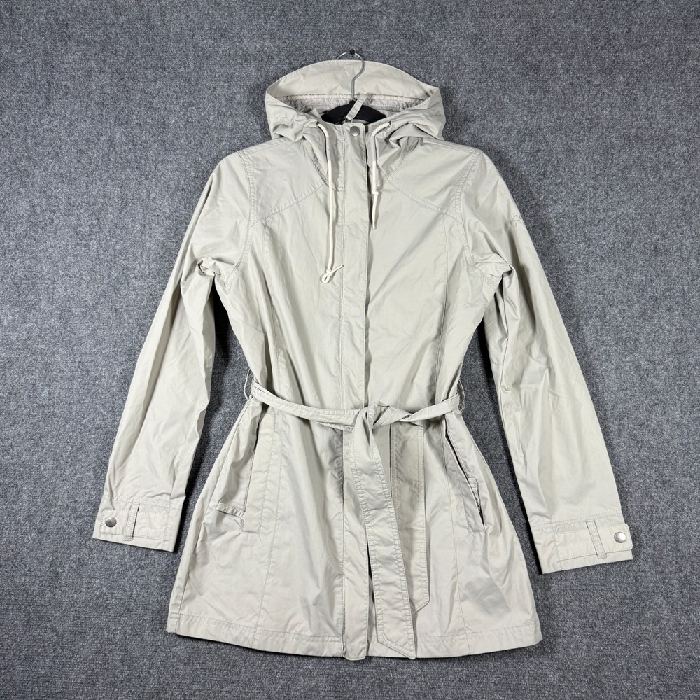 Columbia Omni-Shield Advanced Repellency Rain Jacket Gray Belted Size Small
